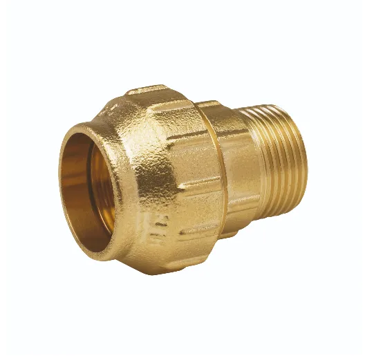 Enlace mixto rosca macho latón - 40mm